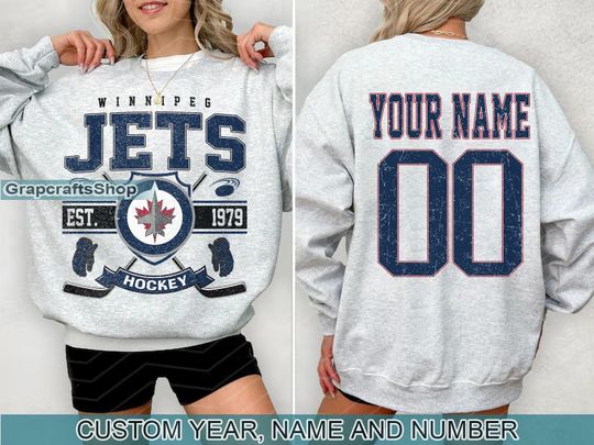 Discover Vintage Winnipeg Jets Sweatshirt, Retro Winnipeg shirt, Winnipeg Hockey Fan shirt, Winnipeg Sweatshirt, Custom hockey tee