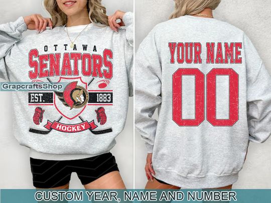 Discover Vintage Ottawa Senators Sweatshirt, Retro Ottawa shirt, Ottawa Hockey Fan shirt, Ottawa Sweatshirt, Custom hockey tee