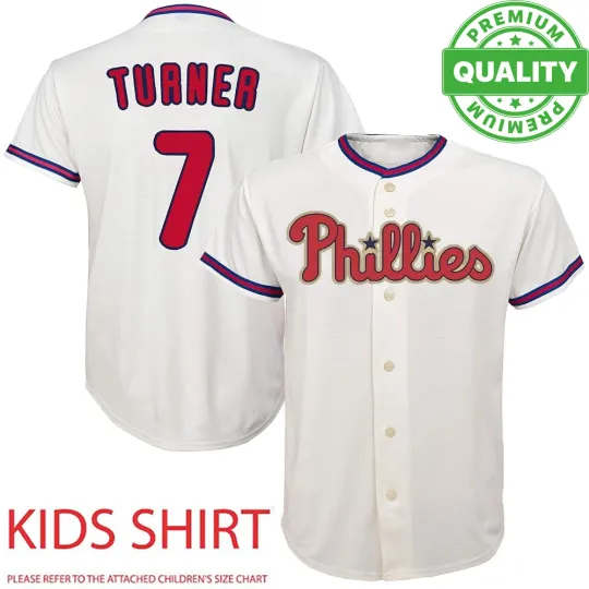 Discover Number #7 Turner Philadelphia Baseball Jersey 3D AOP Kids Youth 1J0769