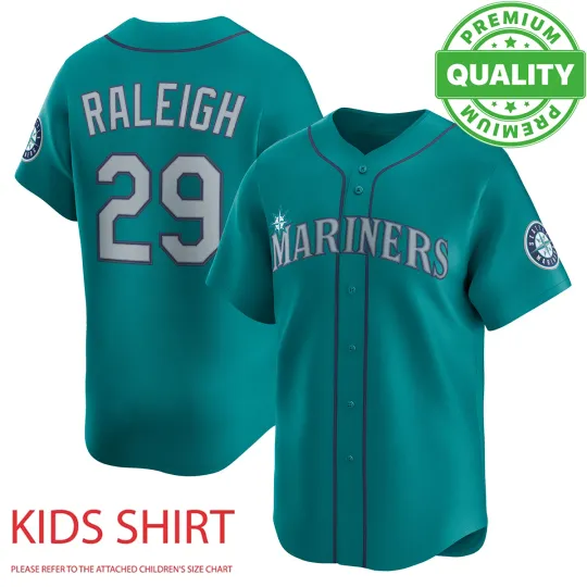 Discover Mariners Team Raleigh Number #29 Baseball Jersey 3D AOP Adults Kids Youth
