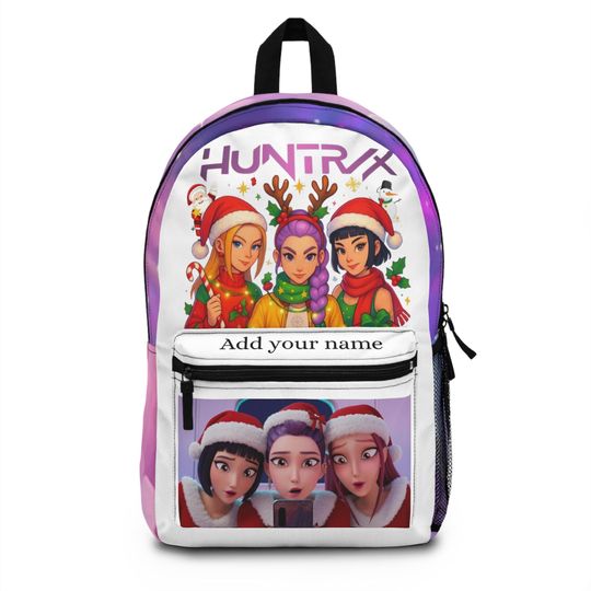 Huntrix Cartoon Backpack for Kids Personalised Name Girls School Bag Anime Style Christmas Gift