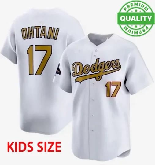 Discover #17 Shohei Ohtani Gold Baseball Jersey AOP 3D Size Adults Kids Youth