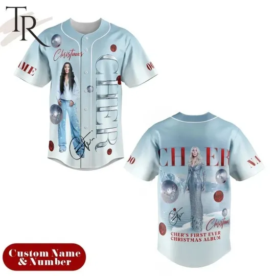 Discover Merry Christmas Cher's First Ever Christmas Album Cher Custom Baseball Jersey