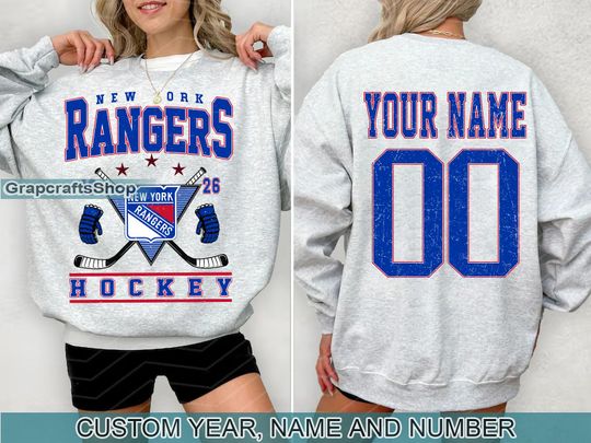 Vintage New York Rangers Sweatshirt, Retro New York shirt, New York Hockey Fan shirt, New York Sweatshirt, Custom hockey tee