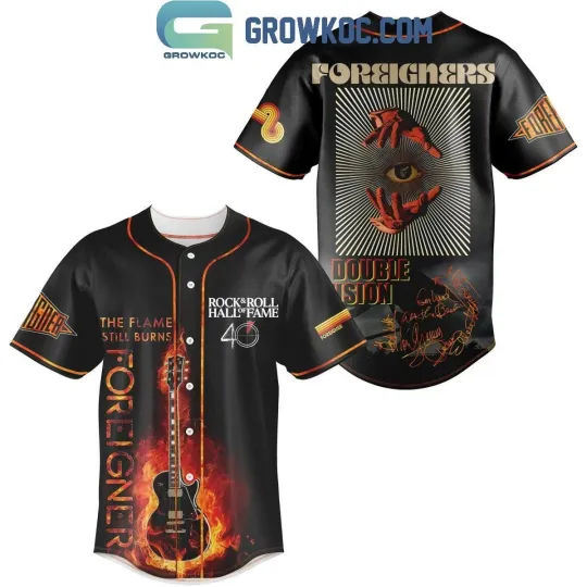 Discover Foreigners Double Vision The Flame Still Burns Baseball Jersey