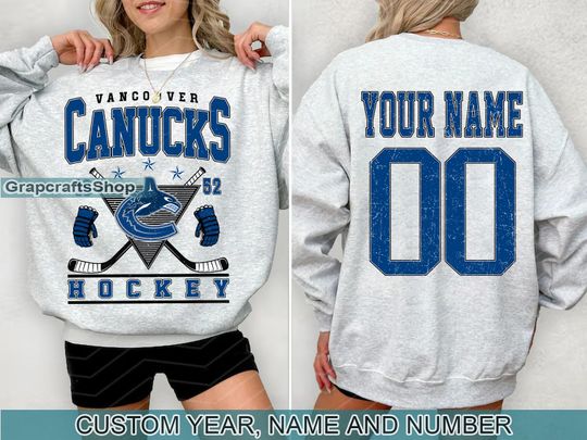 Discover Vintage Vancouver Canucks Sweatshirt, Retro Vancouver shirt, Vancouver Hockey Fan shirt, Vancouver Sweatshirt, Custom hockey tee