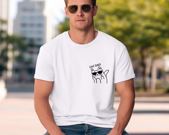 Discover Cat Dad T-Shirt, Cat Lover Shirt, Funny Cat Tee, Cat Father, Cat Dad, Cat Daddy Shirt, Animal Lover Gift, Gift from the Cat, Cat Dad Gift