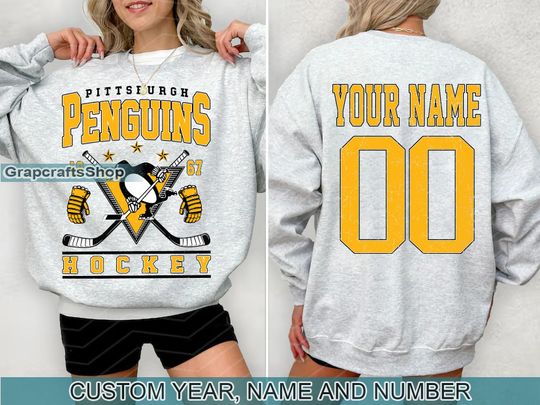 Discover Vintage Pittsburgh Penguins Sweatshirt, Retro Pittsburgh shirt, Pittsburgh Hockey Fan shirt, Pittsburgh Sweatshirt, Custom hockey tee
