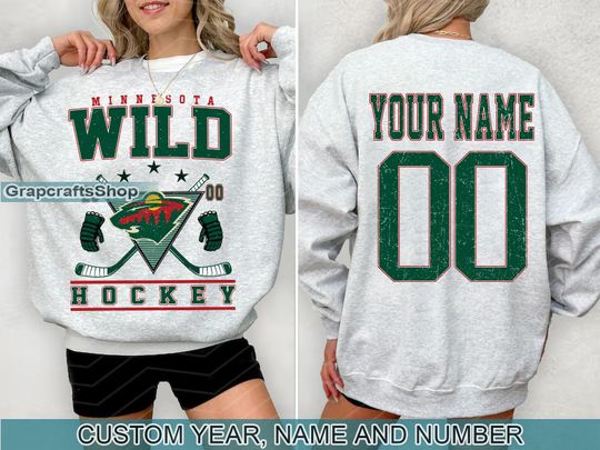 Vintage Minnesota Wild Sweatshirt, Retro Minnesota shirt, Minnesota Hockey Fan shirt, Minnesota Sweatshirt, Custom hockey tee