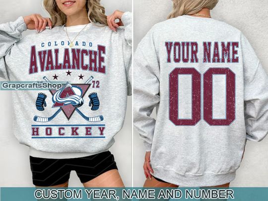 Discover Vintage Colorado Avalanche Sweatshirt, Retro Colorado shirt, Colorado Hockey Fan shirt, Colorado Sweatshirt, Custom hockey tee
