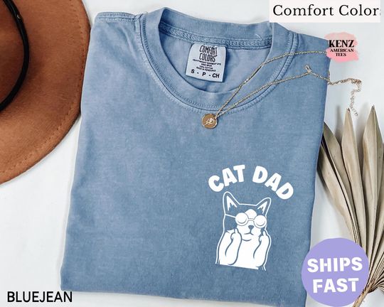 Discover Comfort Colors Cat Dad Shirt, Cat Lover Shirt, Funny Cat Tee, Cat Father Shirt, Cat Daddy Shirt, Animal Lover Gift, Cat Dad Gift, Cool Club