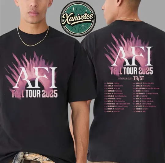 Discover Afi Band Fall Us Tour 2025 Dates List Madison Wi Sept 30 Two Sided T-Shirt