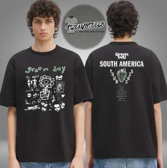 Discover Greenday South America August 24-Sept 15 2025 The Saviors Tour Argentina T-Shirt