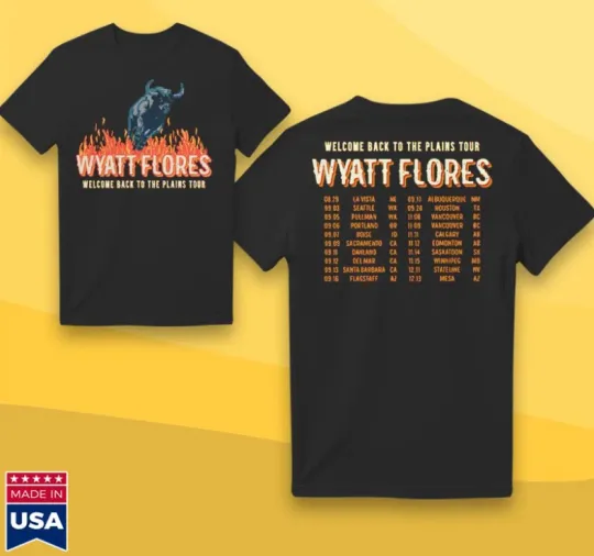 Discover Wyatt Flores Welcome Back To The Plains Tour 3.0 T-Shirt