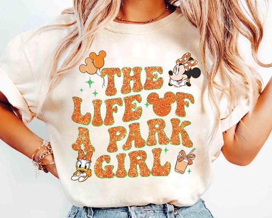 Discover Comfort Colors Disney Minnie And Daisy The Life Of A Park Girl T-shirt, Disney Mickey & Friends Bestie Shirt, Disney Trip Concert 2025 Shirt