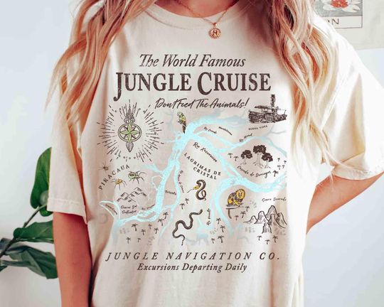 Discover Disney Jungle Cruise World Famous Excursions Departing Daily T-shirt, WDW Magic Kingdom Disneyland Family Vacation Holiday Gift