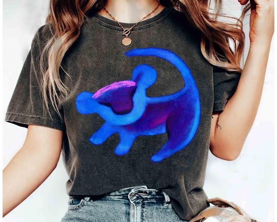 Discover Disney Lion King Simba Cave Painting Blue Hue T-shirt, Vintage Lion King Shirt, Hakuna Matata Tee, Animal Kingdom Disneyland Family Trip