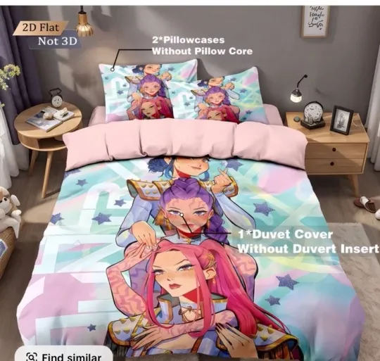 Discover Kpop Full Size 3pcs Bed Set Duvet Cover Pillowcase