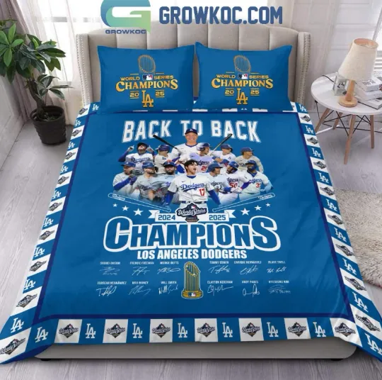 Discover Dodgers Back To Back World Series Champions 2025 Bedding Set