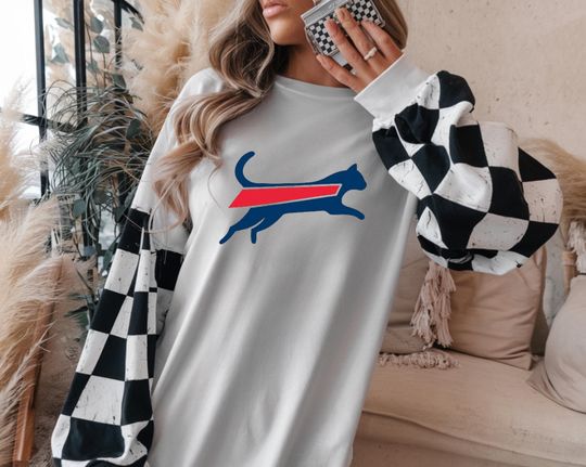 Discover Cat-Bills T-Shirt Design: Feline Rush, Sports-Inspired (Digital Download)