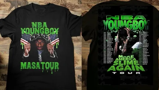 Discover NBA Youngboy Masa 2025 Tour Dates Two Sided T-Shirt