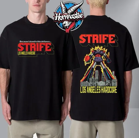Discover Strife Tour Shotgun Merch Tee Los Angeles Hardcore Unisex T-Shirt