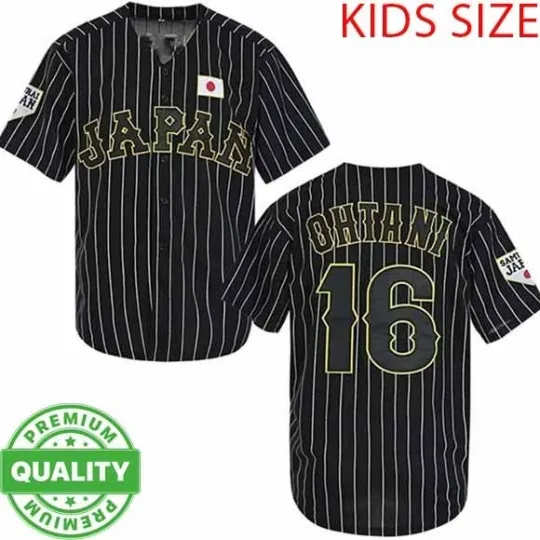 Discover Shohei Ohtani #16 Japanese Team Baseball Jersey 3D AOP Adults Kids Size