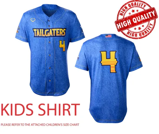 Discover Savannah Texas Tailgaters #4 Baseball Jersey 3D Adults Kids Youth