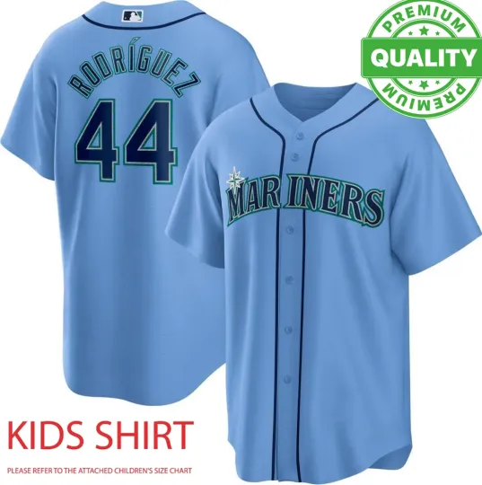 Discover Mariners Rodriguez Number #44 Baseball Jersey 3D AOP Adults Kids Youth