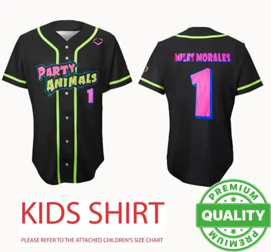Discover Custom Party Animals Savannah Bananas Baseball Jersey Kids Shirt AOP 3D Adults