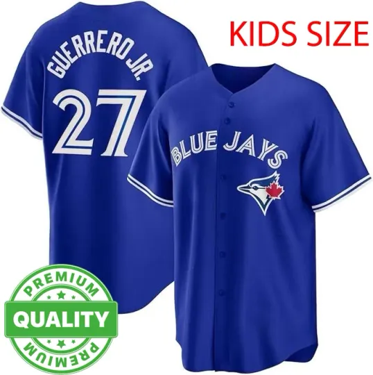 Discover Custom Guerrero Jr #27 2025 Baseball Jersey 3D AOP For Adults Kids Youth