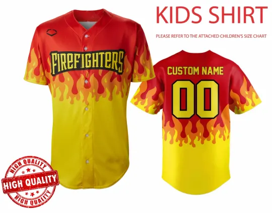 Discover Firefighter Banana  #18 Daniel Baseball Jersey CUSTOM Adults Kids Youth