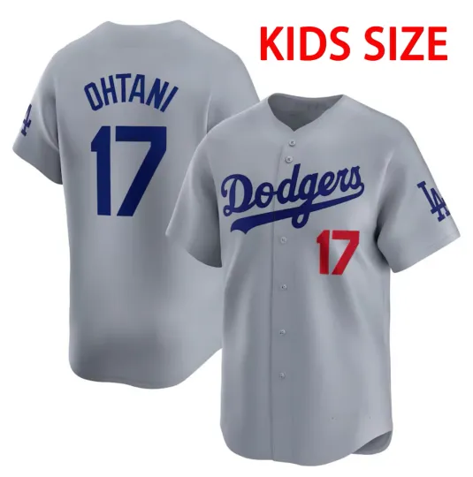 Discover Shohei Ohtani Number #17 Grey Baseball Jersey 3D AOP for Adults Kids Youth