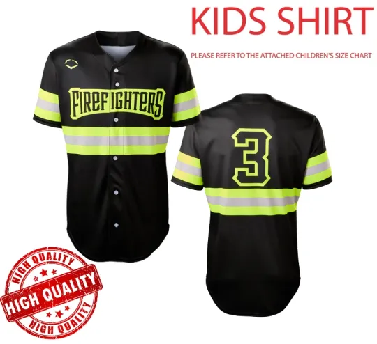 Discover Firefighter Banana #3 Baseball Jersey AOP 3D CUSTOM Adults Kids Youth