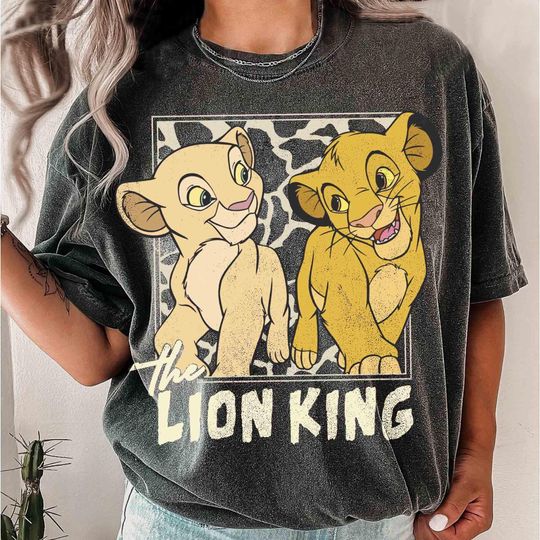 Discover Disney Lion King Simba And Young Nala Hakuna Matata Retro Shirt, Magic Kingdom T-shirt Family Birthday Gift Adult Kid Toddler Tee