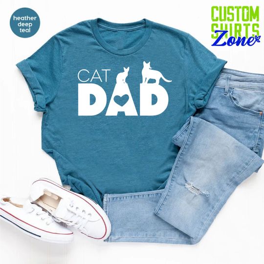 Discover Cat Dad Shirt, Cat Lover Gift for Dad, Cat Dad Tee, Cat Dad Club TShirt, Cat Owner Gift, Pet Parent Shirt, Catfather Shirt, Fathers Day Gift