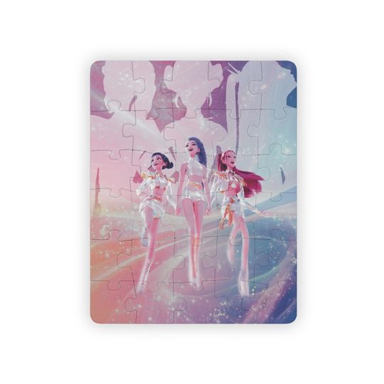 Discover Kids' 30-Piece Jigsaw Puzzle - Kpop Demon Hunters Theme with Rumi, Mira, and Zoe, Fun Children's Activity