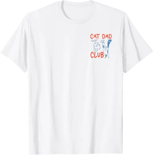 Discover Retro Cat Dad Club Life is Better with Cats Funny Cat Lover 2 Sided T-Shirt
