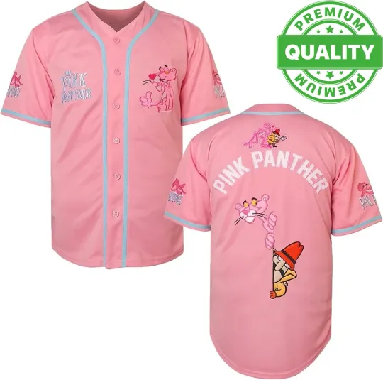 The Pink Panther Baseball Jersey 3D Kids Adults Size Youth