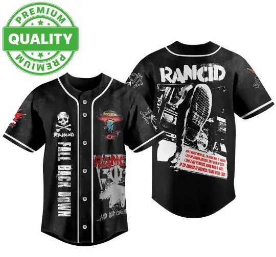 Discover Rancid Band Fall Back Down Baseball Jersey 3d Shirt Unisex S-5XL
