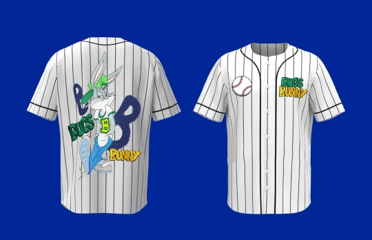 Bugs Bunny Hip Hop Bugs Funny 3D AOP Baseball Jersey Adults Youth Kids