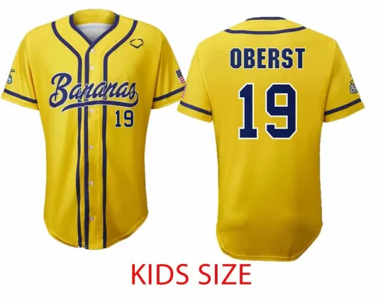 Discover Savannah Bananas Baseball Jerseys Oberst #19 3D AOP Adults Kids Size
