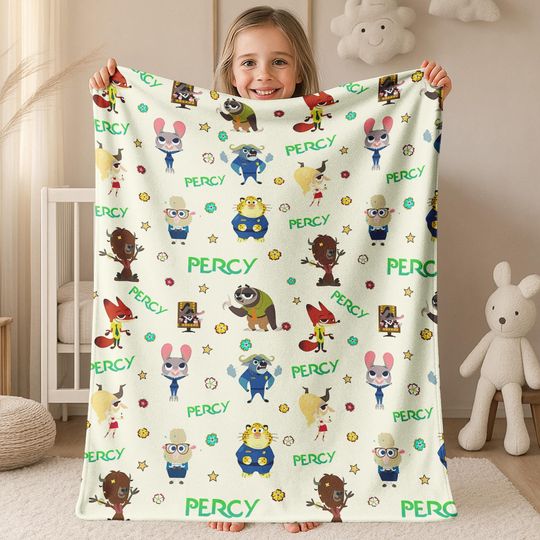 Discover Zootopia Blanket, Zootopia Cartoon Movie Fleece, Sherpa Blanket Custom Zootopia Blanket, Nick Wilde & Judy Hopps Name Blanket C1MF19