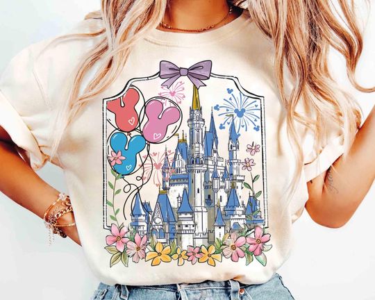 Discover Comfort ColorsRetro Walt Disney World Shirt, Magic Kingdom Shirt, Disneyworld Shirt, Magical Castle Shirt, Girly Disney Family Vacation