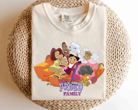 Discover Disney Channel The Proud Family Characters T-shirt, Penny Proud Oscar Proud Tee, Disneyland Magic Kingdom Family Holiday Vacation Trip