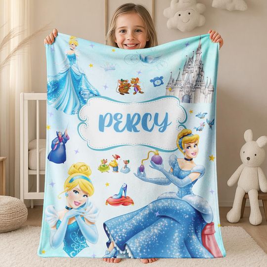 Discover Personalized Cinde Princess Blanket, Disneyland Princess Blanket