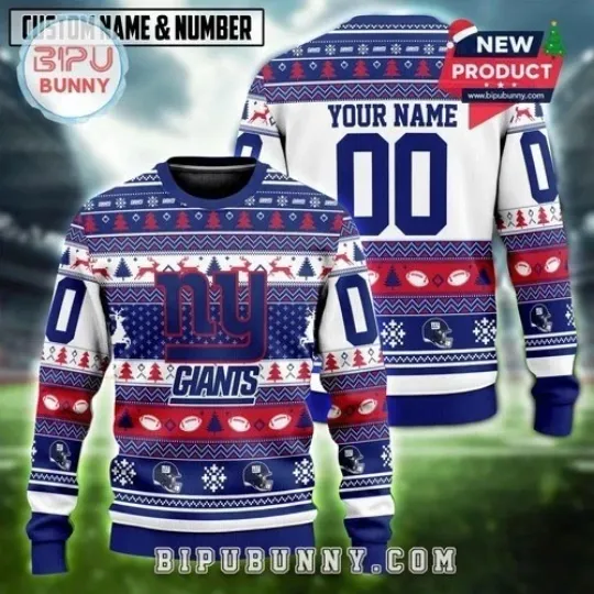 Discover Giants Football Team Personalized Ugly Christmas Sweater