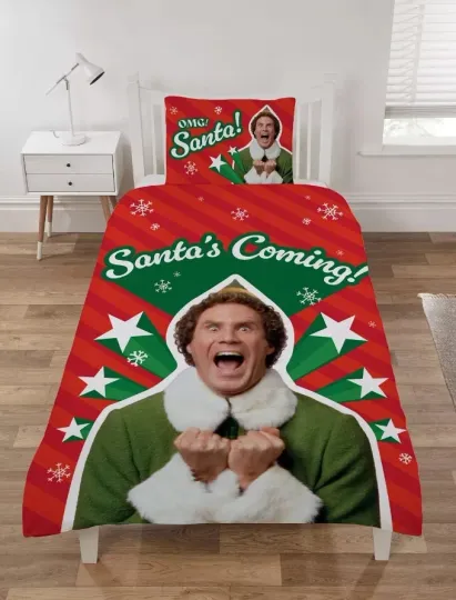 Discover Elf Christmas Duvet Cover Bedding Single Set - Officially Licensed