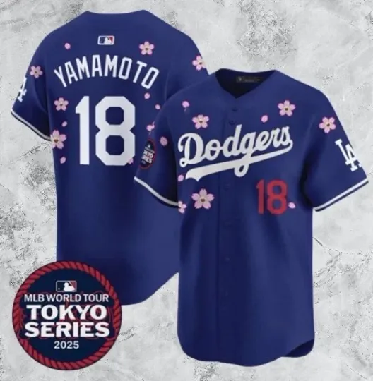 Discover Yoshinobu Yamamoto Baseball Jersey Blue men Unisex All Size