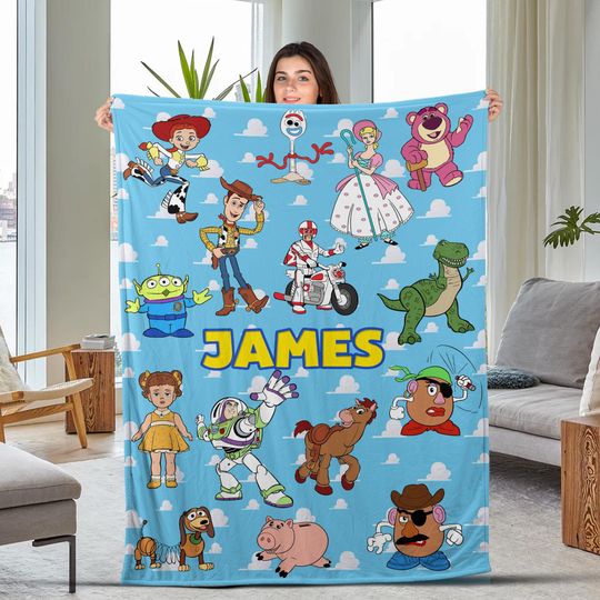 Discover Personalized Toy Story Blanket, Toy Story Characters Blanket, Baby Blanket Gift For Kid, Fleece Mink Sherpa, Toy Story Birthday Party BXHB16